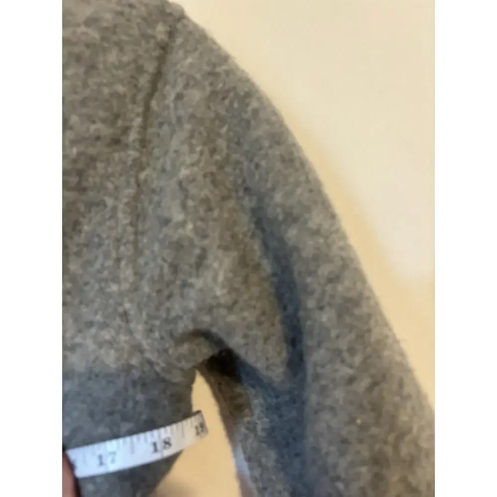 Mini Boden Coat 13 14Y Girl Gray Toggle Pockets Longline Wool Blend